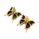 Pendientes de Ámbar Bañados en Oro Mariposa