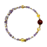 Gold plated amber multistone bracelet