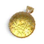 Gold plated amber pendant