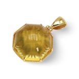 Gold plated amber pendant