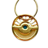 Gold-plated amber pendant