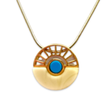 Colgante de Ámbar Bañado en Oro