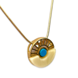 Colgante de Ámbar Bañado en Oro