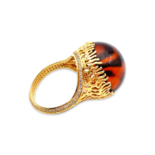 Gold plated amber ring