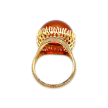 Gold plated amber ring