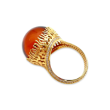 Anillo Ámbar Bañado en Oro