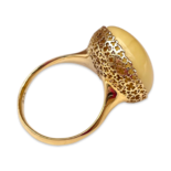 Gold plated amber ring