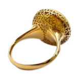 Gold plated amber ring