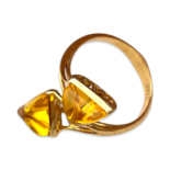 Gold plated amber ring