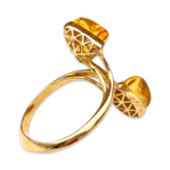 Gold plated amber ring