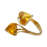 Gold plated amber ring