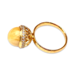 Gold plated amber ring