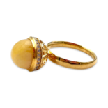 Gold plated amber ring