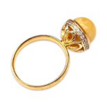 Gold plated amber ring