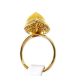 Gold plated amber ring