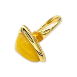 Gold plated amber ring