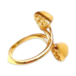 Gold plated amber ring