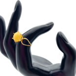 Mit Gold überzogener Bernsteinring