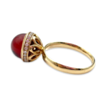 Gold plated amber ring