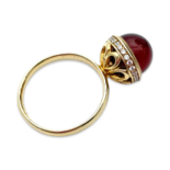 Gold plated amber ring