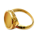 Gold plated amber ring