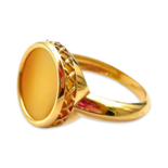 Gold plated amber ring