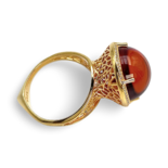 Gold plated amber ring