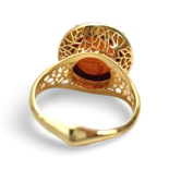 Gold plated amber ring