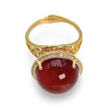 Gold plated amber ring