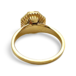 Anillo ámbar bañado en oro