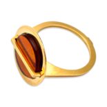 Gold plated amber ring