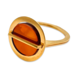 Gold plated amber ring