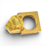 Gold plated amber ring