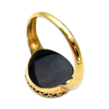 Anillo Ámbar Bañado en Oro