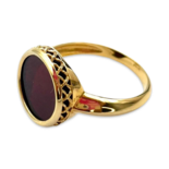 Gold plated amber ring