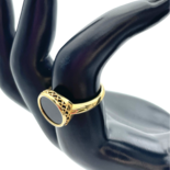 Mit Gold überzogener Bernsteinring