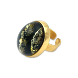 Gold plated amber ring