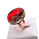 Gold plated amber ring