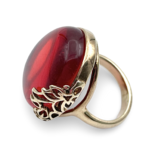 Gold plated amber ring