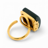 Gold plated amber ring