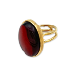 Gold plated amber ring, Big