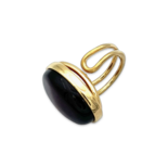 Goldplattierter Bernsteinring, Medium