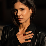 Goldplattierter Bernsteinring, Medium