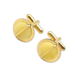 Mit Bernstein verzierte goldfarbene Manschettenknöpfe