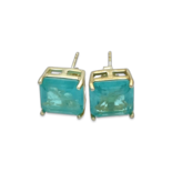 Gold plated earrings with Paraiba