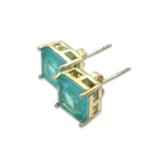 Mit Paraiba vergoldete Ohrringe