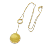 Collar Bañado en Oro con Ámbar y Circonitas