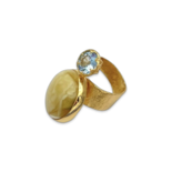 Anillo con Ámbar y Topacio