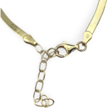 Collar de cadena de plata bañada en oro