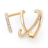 Gold plated silver Ear Cuff with zircons